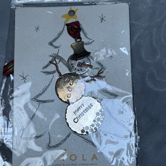 Snowman Merry Christmas Three Ornament - Picture 5 of 6